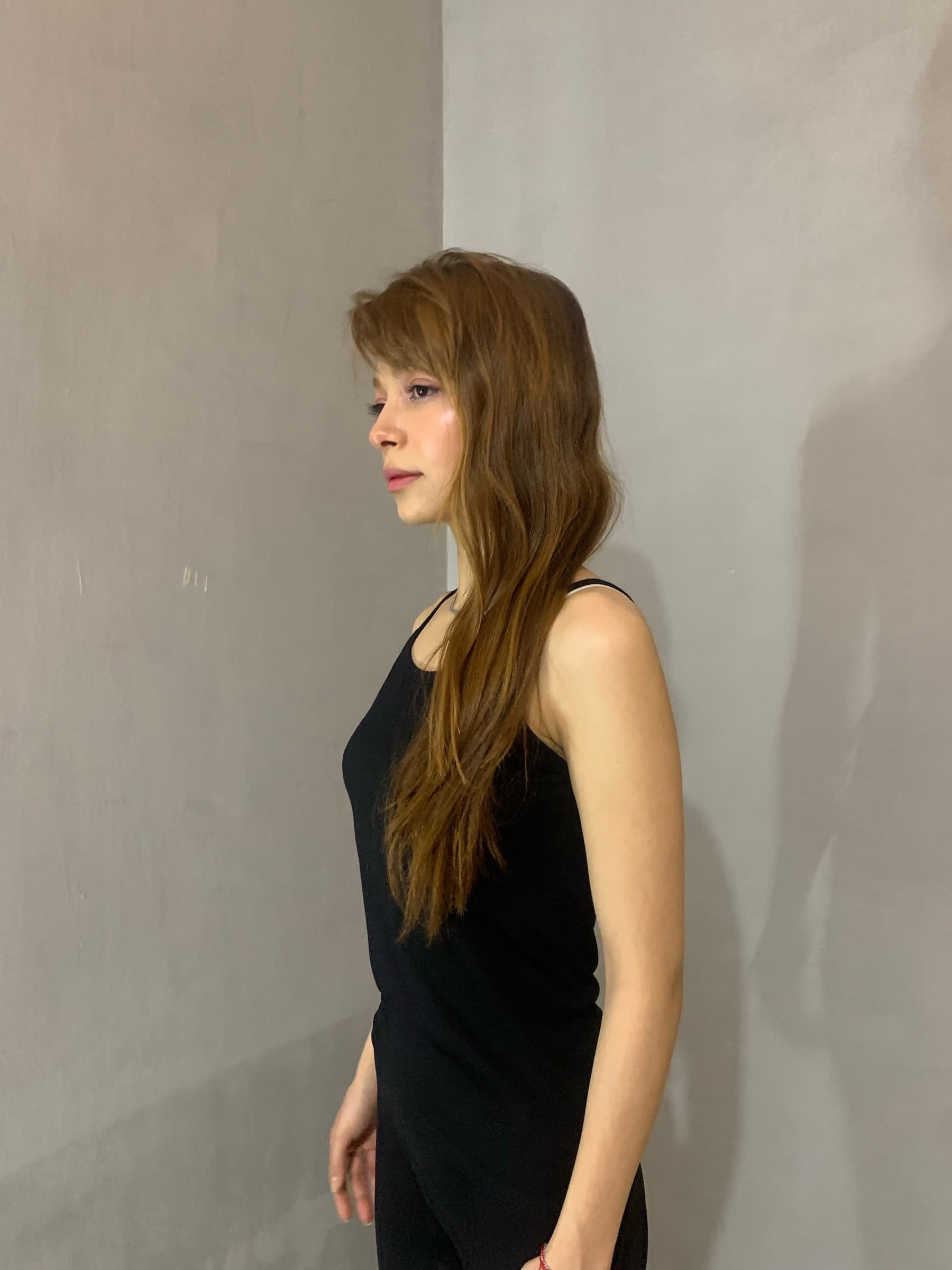 Mobina, Full-body polaroid. Current appearance. Minimal makeup. No retouching., AG Models