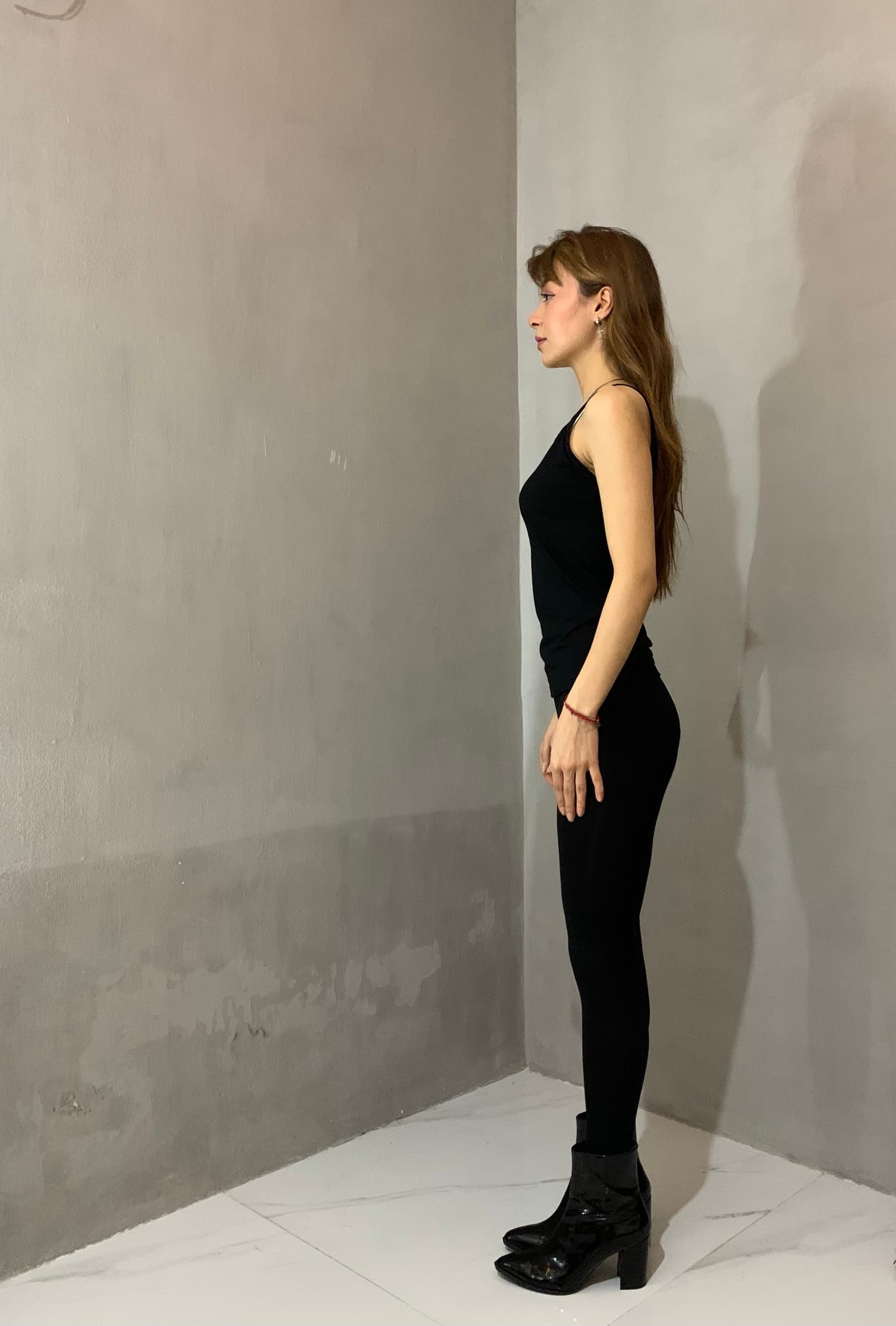 Mobina, Full-body polaroid. Current appearance. Minimal makeup. No retouching., AG Models