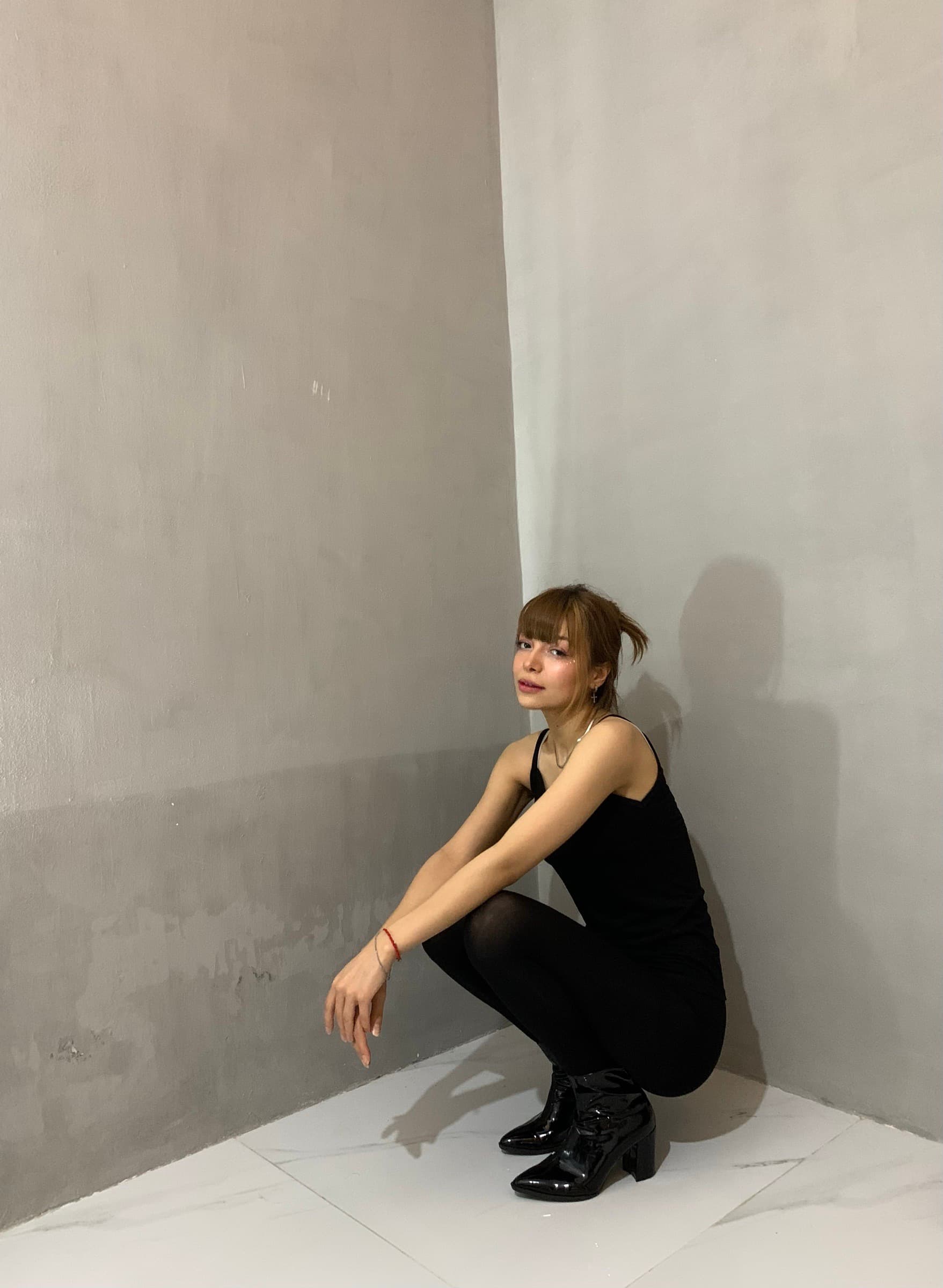 Mobina, Full-body polaroid. Current appearance. Minimal makeup. No retouching., AG Models